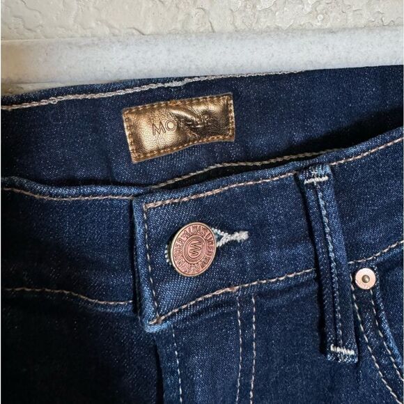 MOTHER The insider crop fray jeans size 25 in off limit blue shark hem - Picture 7 of 14